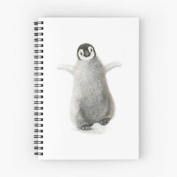 Item preview, Happy, furry Baby Penguin waddling with feet and smiling designed and sold by MindChirp.