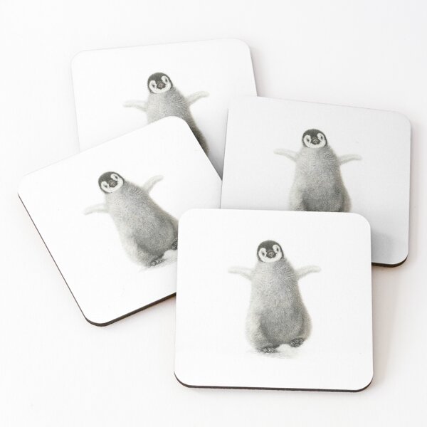 Item preview, Happy, furry Baby Penguin waddling with feet and smiling designed and sold by MindChirp.