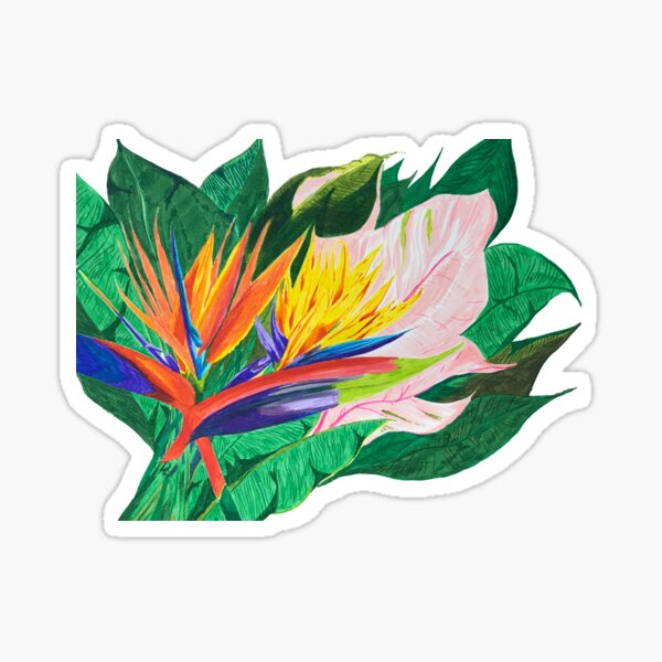 Bird of Paradise Glossy Sticker