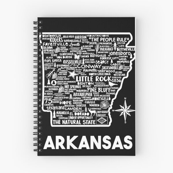 Item preview, Arkansas Map designed and sold by fiberandgloss.