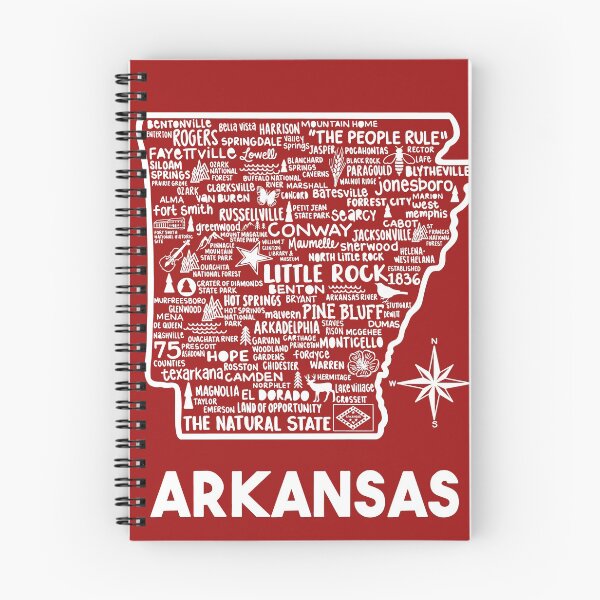 Item preview, Arkansas Map designed and sold by fiberandgloss.