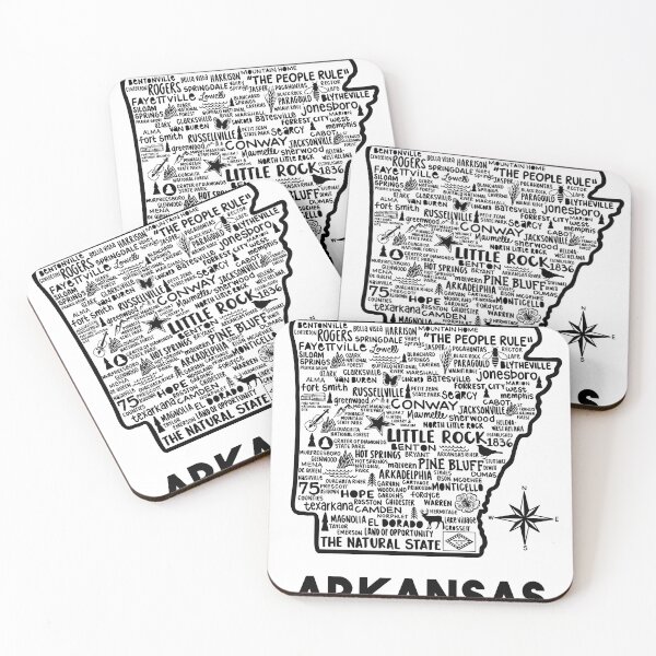 Item preview, Arkansas Map designed and sold by fiberandgloss.