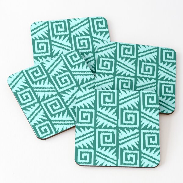 Item preview, Ikat Aztec Tribal, Turquoise and Aqua designed and sold by Marymarice.
