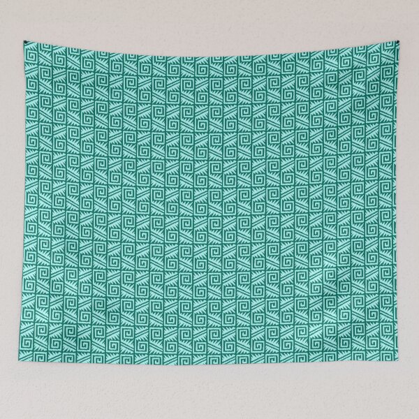 Item preview, Ikat Aztec Tribal, Turquoise and Aqua designed and sold by Marymarice.