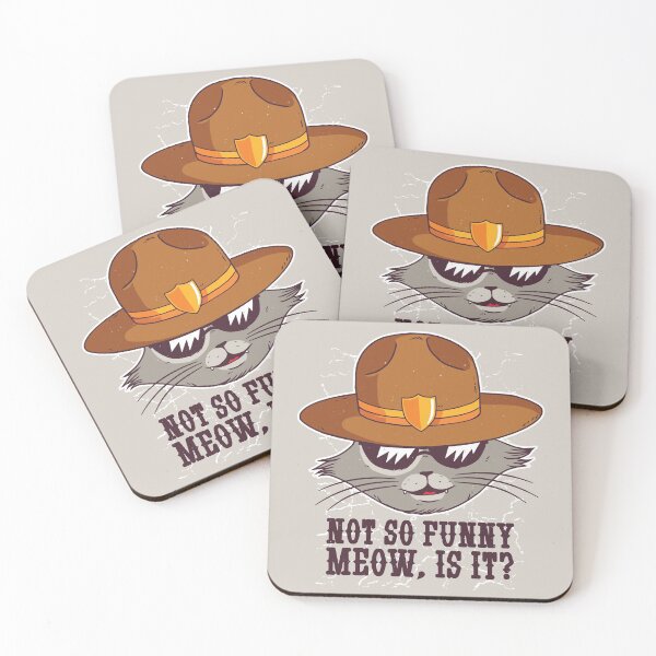 Item preview, Sheriff Not So Funny Meow Cat designed and sold by Cute and Funny Animal Art Designs.