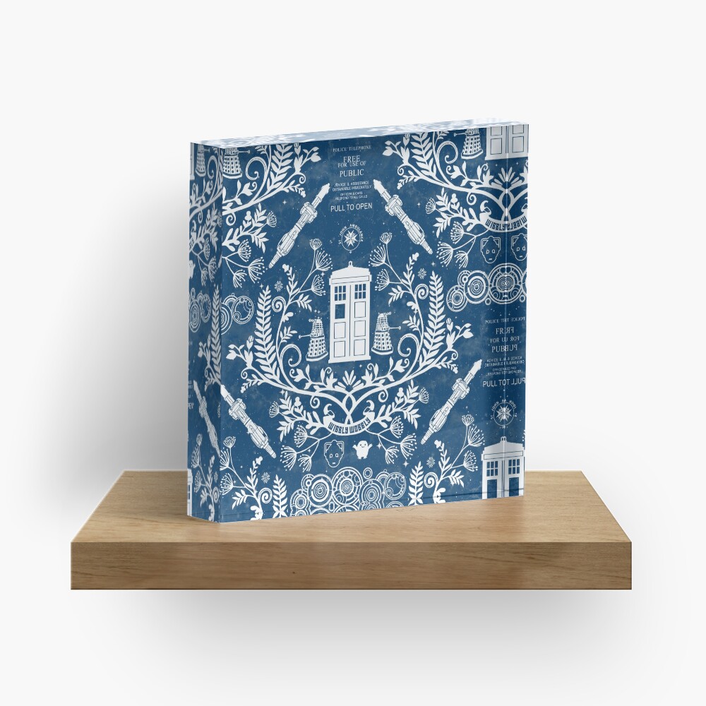 Who Damask Acrylic Block