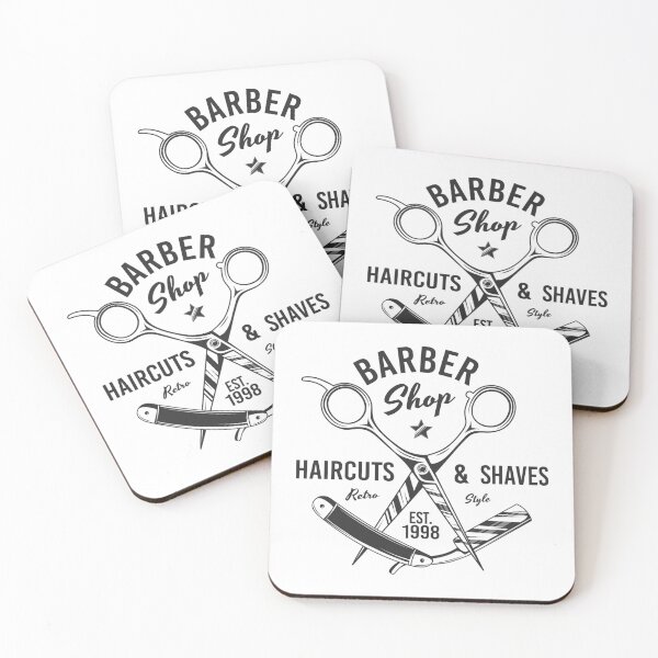 Item preview, Barbershop print with scissors. Monochrome retro design.  designed and sold by DenysHolovatiuk.