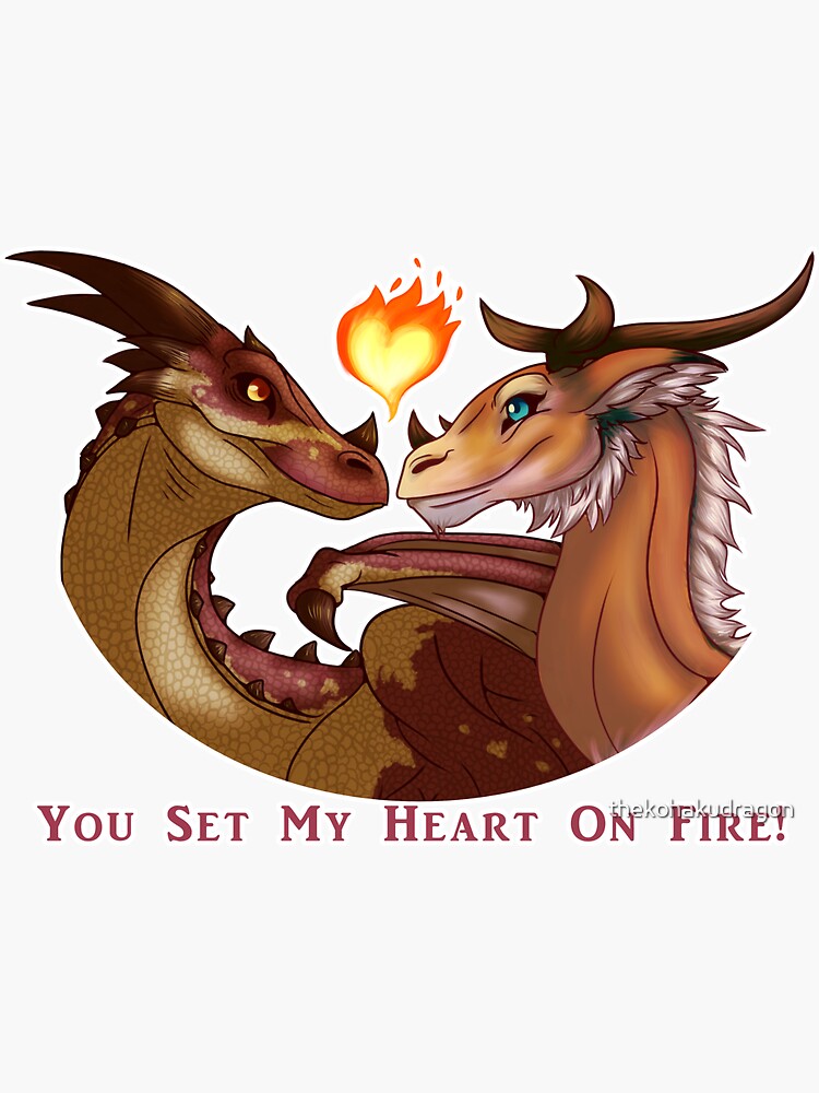 "Valentines Day Dragons" Sticker by thekohakudragon | Redbubble