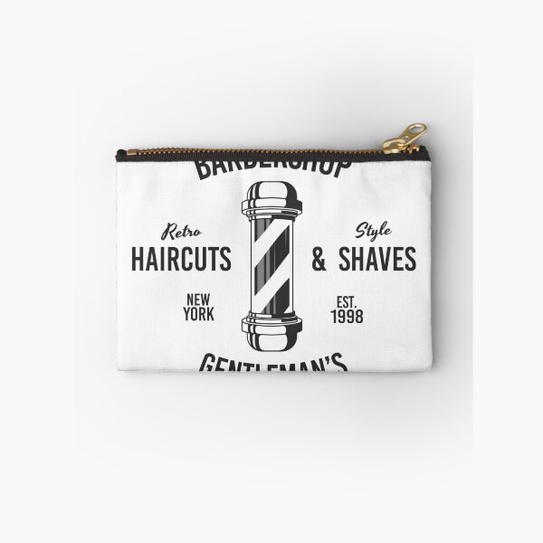 Item preview, Barbershop print with barber pole. Monochrome retro design.  designed and sold by DenysHolovatiuk.