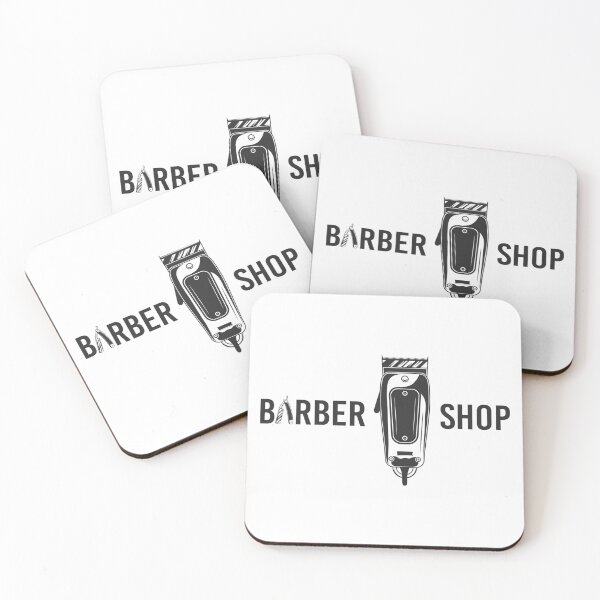 Item preview, Barbershop abstract print with clipper. Monochrome retro design.  designed and sold by DenysHolovatiuk.