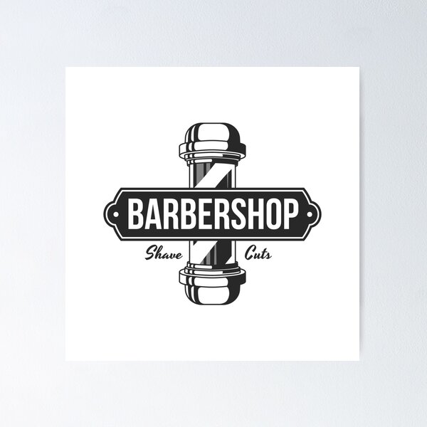 Item preview, Barber shop sign with barber pole designed and sold by DenysHolovatiuk.