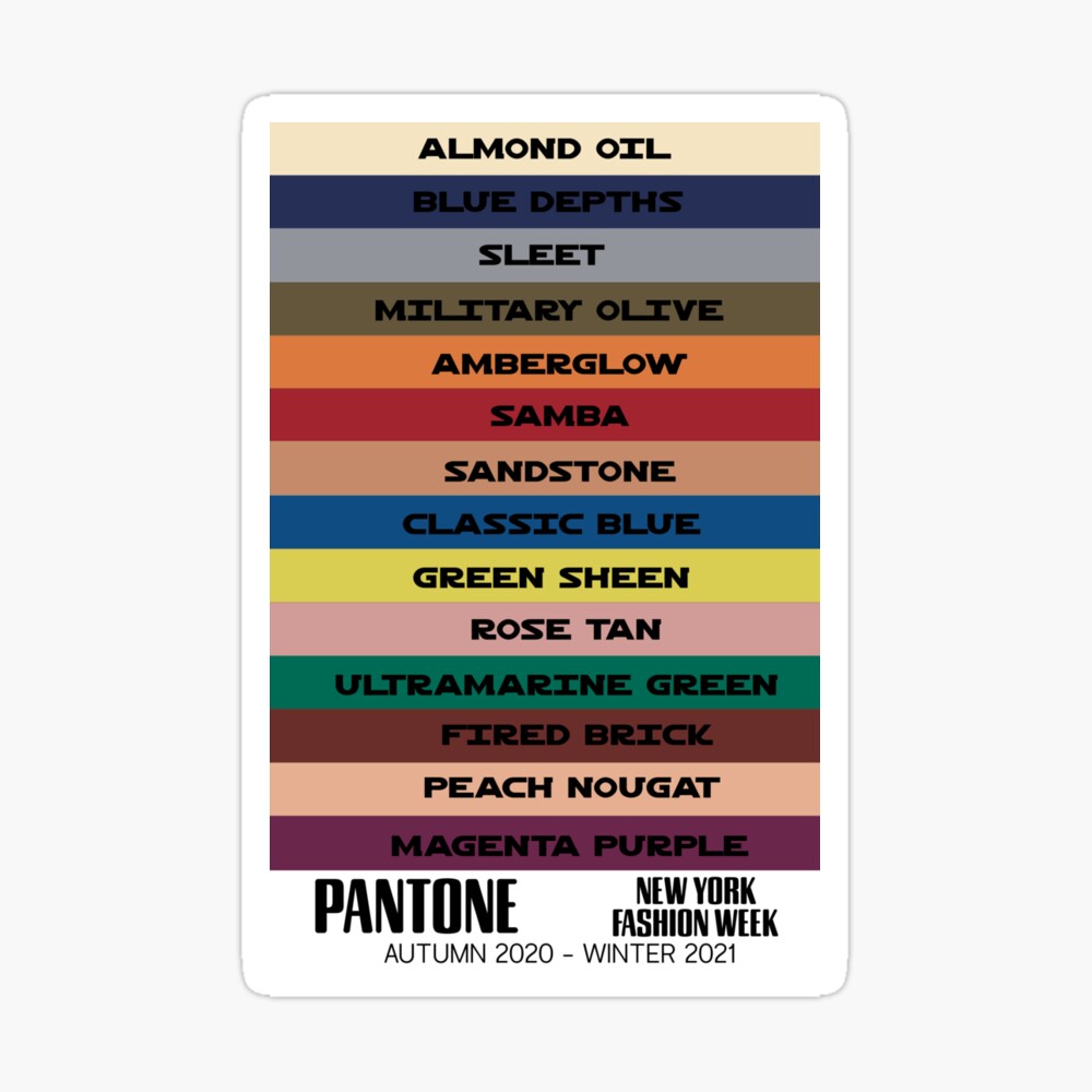 PANTONE® USA  New York Fashion Week Autumn/Winter 2021/2022