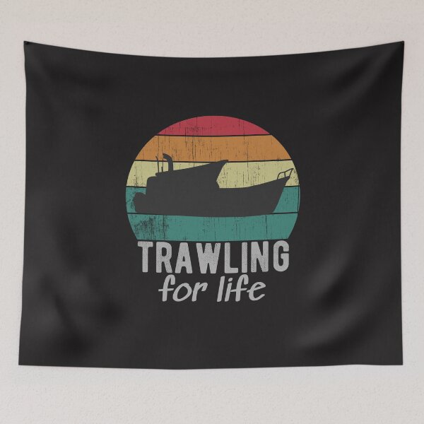 Item preview, Trawling For Life Retro Trawler Fishing Boat  designed and sold by UrbanHype.