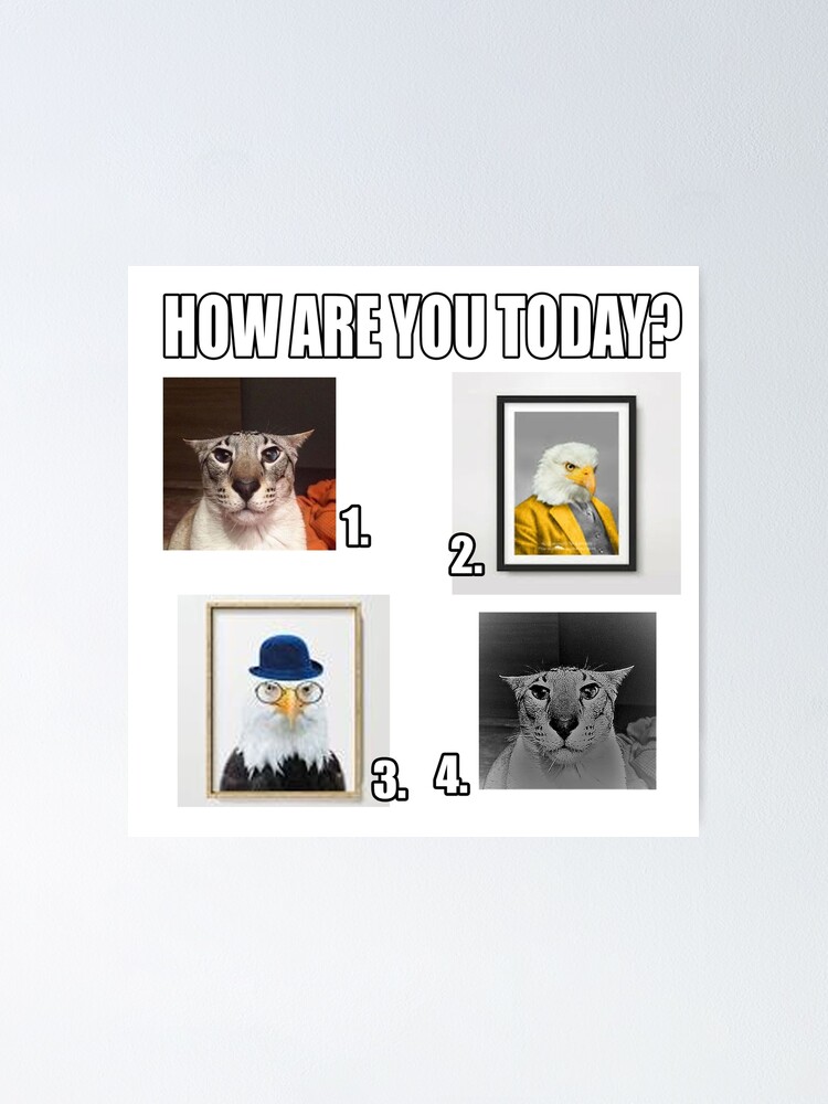 "how are you today" Poster by ironyhouseearth Redbubble