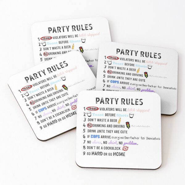 Item preview, Party Rules designed and sold by GlowinUp Shop.