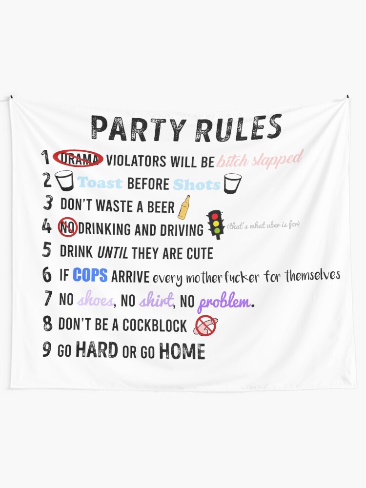 Alternate view of Party Rules Tapestry