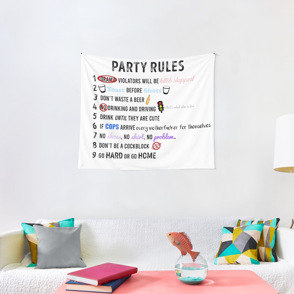Party Rules Tapestry
