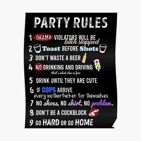 Party Rules Poster