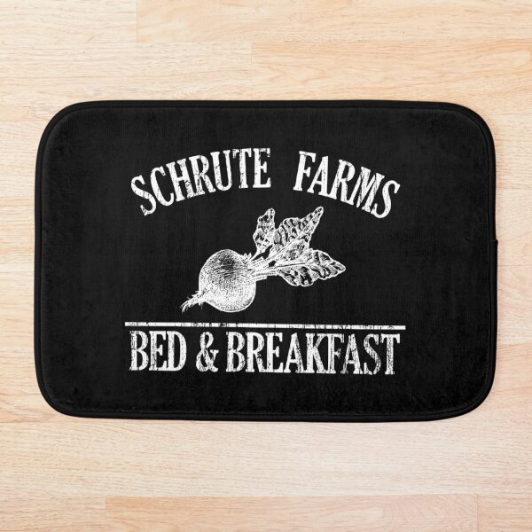 Schrute Farms Sweater. Schrute Farms Bed and Breakfast Sweatshirt. Bath Mat