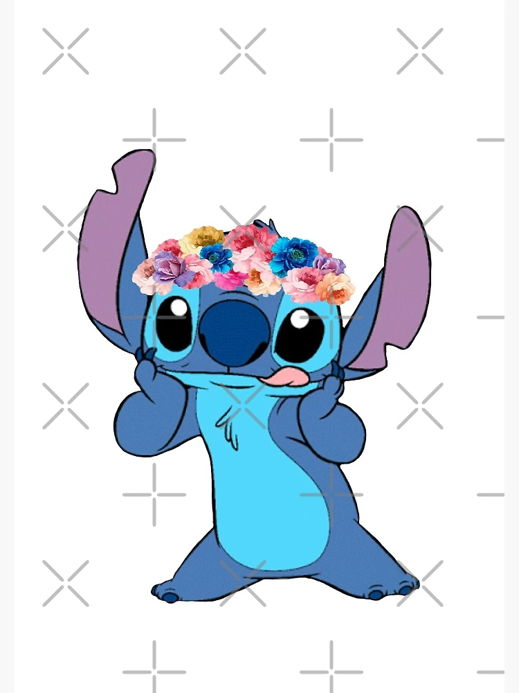 [ROMANTIC CROWN]★STITCH SLOGAN FLOWER CREWNECK ra,kids_tee,x900,FCD9D9: