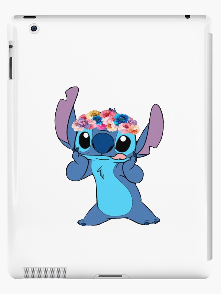 Stitch from Lilo and Stitch with flower crown iPad Case & Skin for Sale by  Anoss2