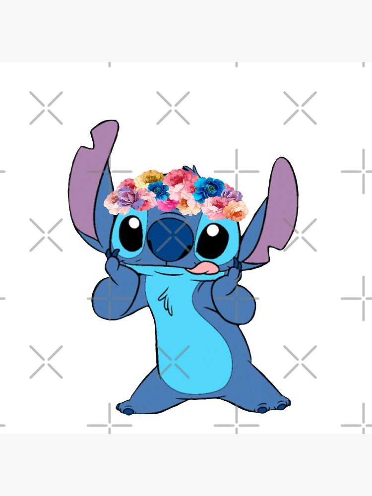 Download "Stitch from Lilo and Stitch with flower crown" Metal ...