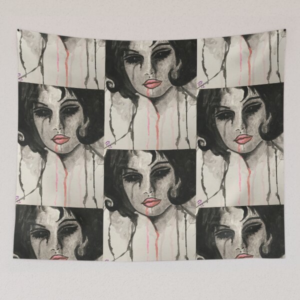 Item preview, Watercolor female portrait  designed and sold by jdunnz.