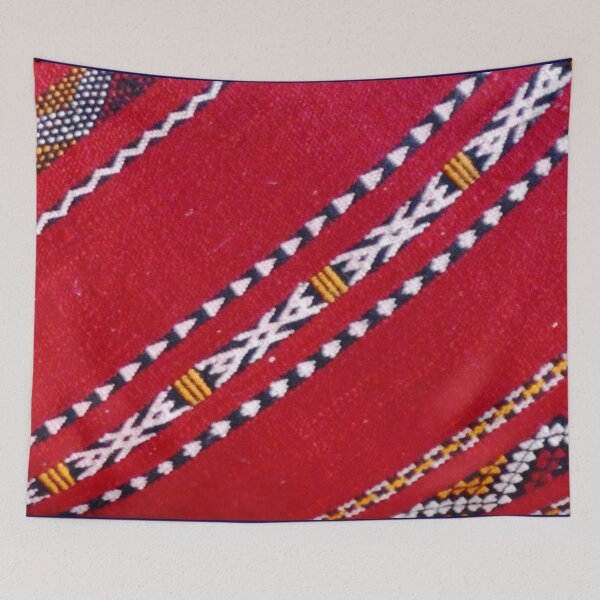 Item preview, SEMARA 1 carpet Morocco Berber crafts tradition red pattern woven wool decoration designed and sold by dragonemma.