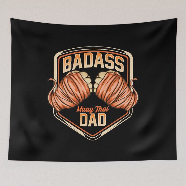 Item preview, Badass Muay Thai Dad Mixed Martial Arts MMA Father designed and sold by perfectpresents.