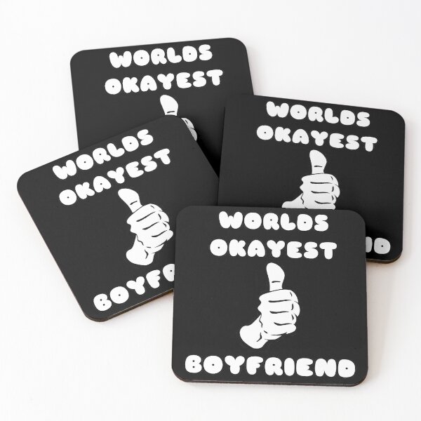 Item preview, Worlds Okayest Boyfriend Hilarious Valentines Loving Text Quote Graphic designed and sold by DoctorParanoid.