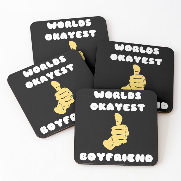 Item preview, Worlds Okayest Boyfriend Hilarious Valentines Loving Text Quote Graphic designed and sold by DoctorParanoid.