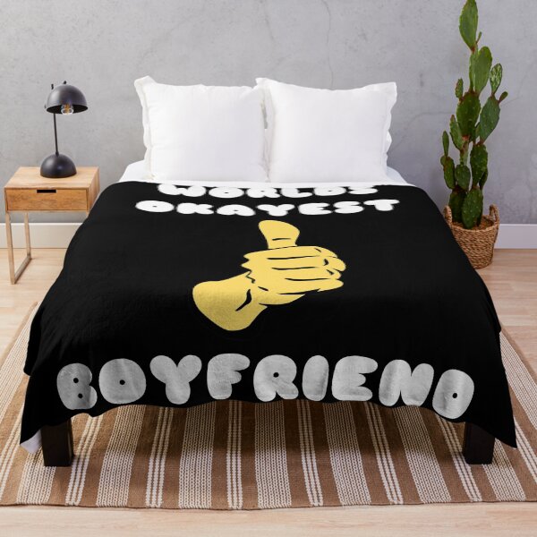 Item preview, Worlds Okayest Boyfriend Hilarious Valentines Loving Text Quote Graphic designed and sold by DoctorParanoid.