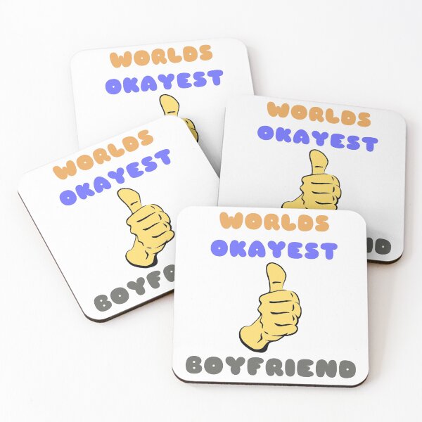 Item preview, Worlds Okayest Boyfriend Hilarious Valentines Loving Text Quote Graphic designed and sold by DoctorParanoid.