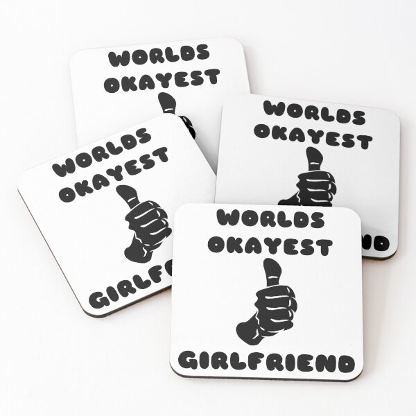 Item preview, Worlds Okayest Girlfriend Hilarious Valentines Loving Text Quote Graphic designed and sold by DoctorParanoid.