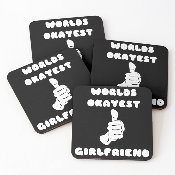 Item preview, Worlds Okayest Girlfriend Hilarious Valentines Loving Text Quote Graphic designed and sold by DoctorParanoid.