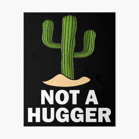 Multicolor Anti Hugger Exclusive Apparel & Graphic Designs Funny Not A Hugger-Cactus & Hedgehog Gift Tee Throw Pillow 16x16
