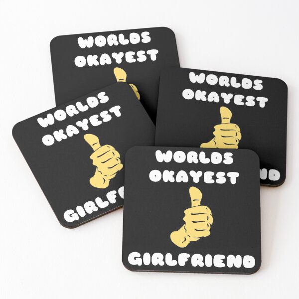 Item preview, Worlds Okayest Girlfriend Hilarious Valentines Loving Text Quote Graphic designed and sold by DoctorParanoid.