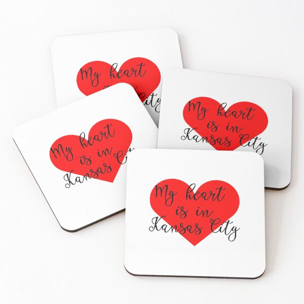 My Heart is in Kansas City Coasters (Set of 4)