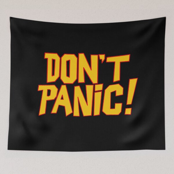 Item preview, Don't Panic! (Yellow w/ Outline) designed and sold by willHartnell1.