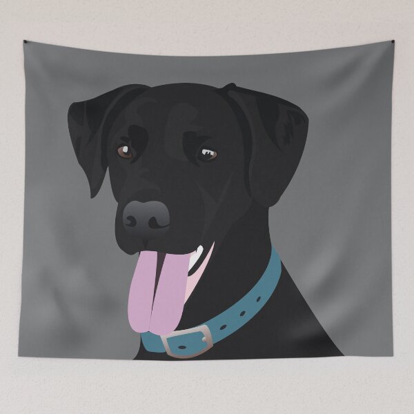 Item preview, Dante the Black Labrador designed and sold by KCPetPortraits.