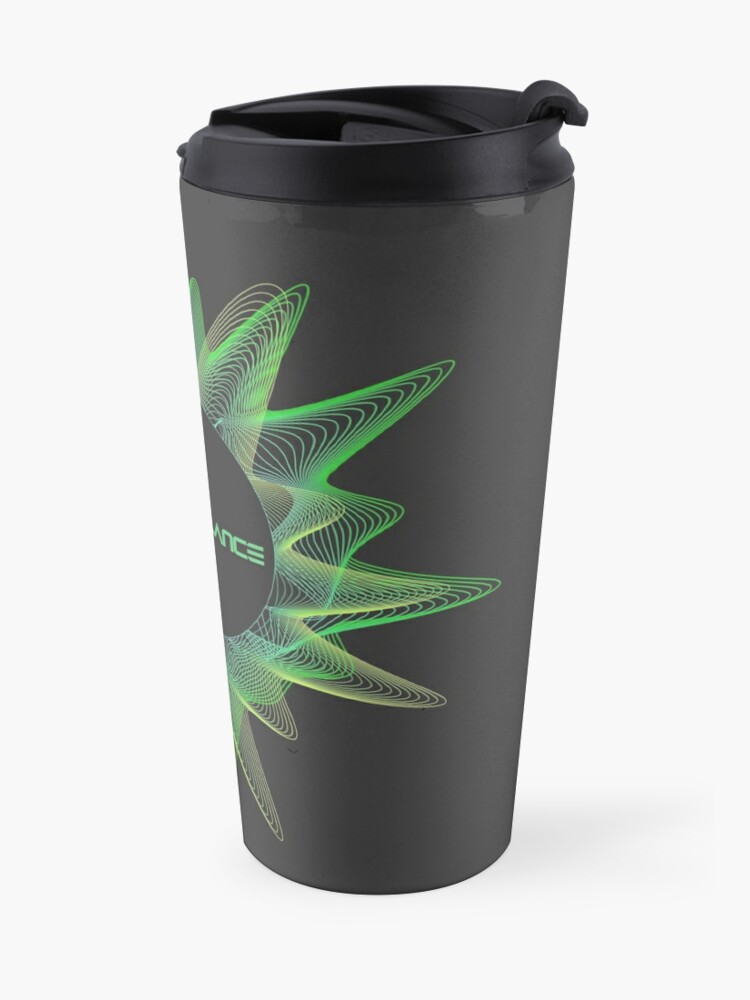 Alternate view of Mike Balance green logo Travel Coffee Mug