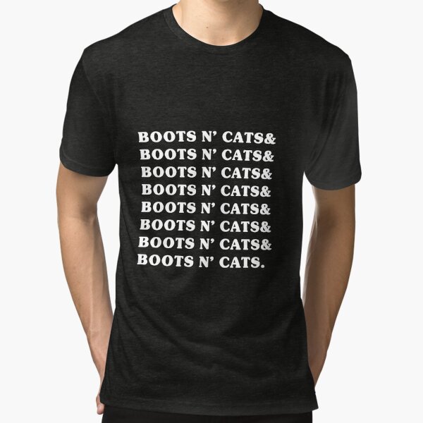 boots and cats shirt