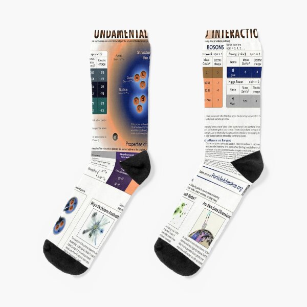 The Standard Model of Fundamental Particles and #Interactions - #Physics #StandardModel #FundamentalParticles Socks