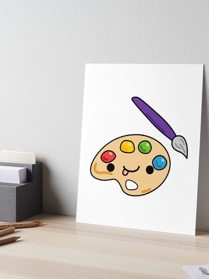 Kawaii Paint Palette Art Board Print for Sale by kawaiilife