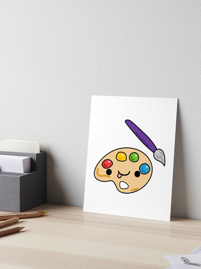 Kawaii Paint Palette Art Board Print for Sale by kawaiilife