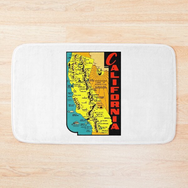 Item preview, California Map Vintage Travel Decal designed and sold by hilda74.