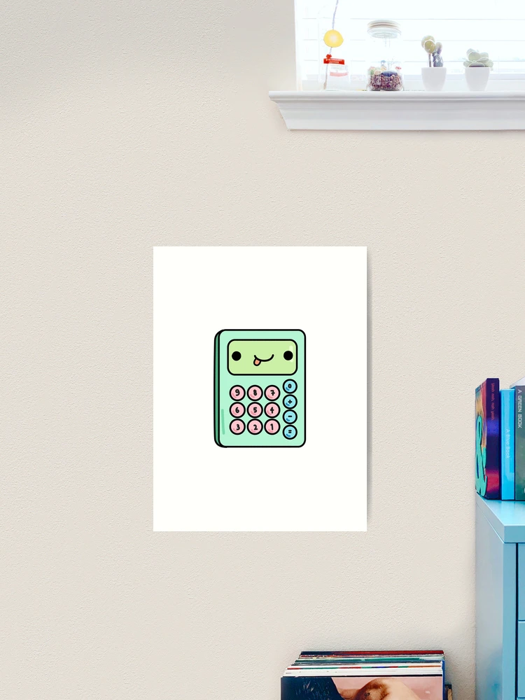 Kawaii Calculator Art Board Print for Sale by kawaiilife