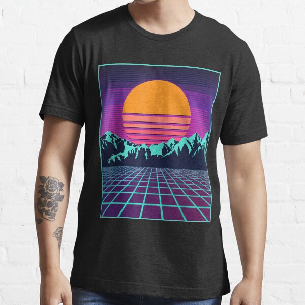 Retro 80s Aesthetic Vaporwave Outrun Style Sun T Shirt For Sale By