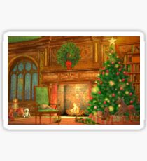 Christmas Fireplace Sticker