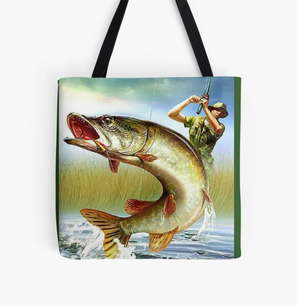 Fishing Fishermen Sports Outdoors Hunting Bass Wildlife G Tote Bag for  Sale by Rowena Jones
